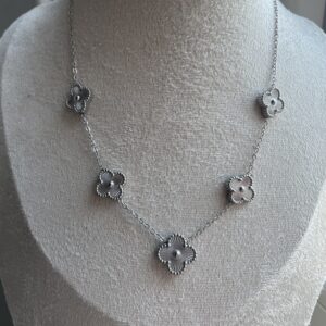 Ketting Zilveren Klavertjes