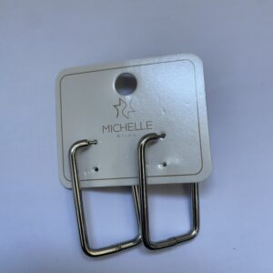 Oorbellen Rechthoekig Zilver